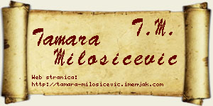 Tamara Milošičević vizit kartica